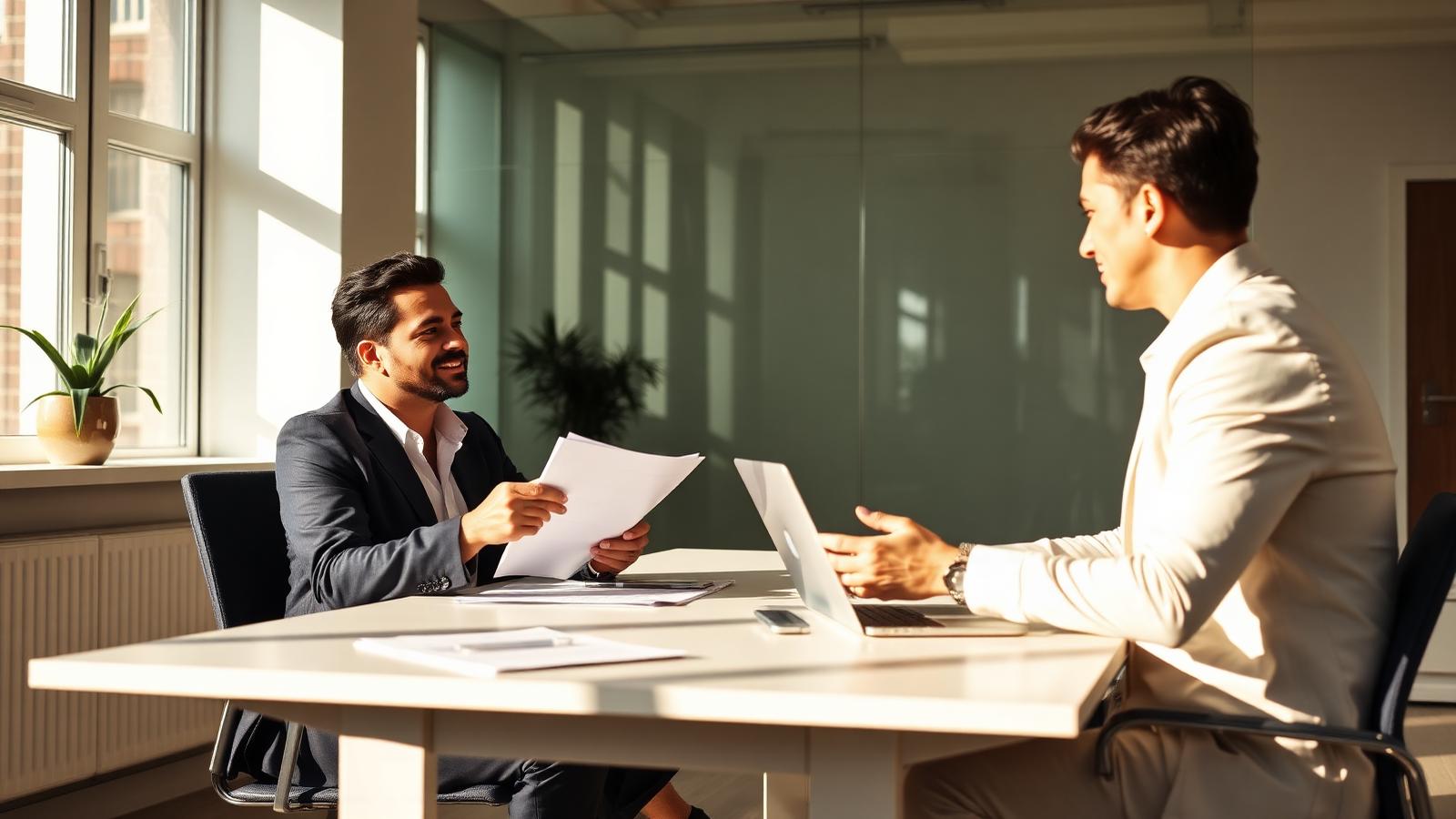 Business owner meeting with a financial professional to review financing options